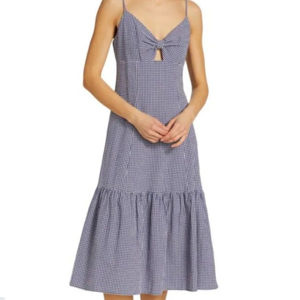 Rails Maeve Plaid Cut-Out Tiered Dress - Size Small